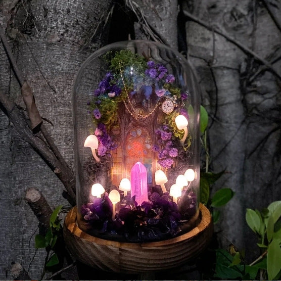 Handmade mushroom lamp