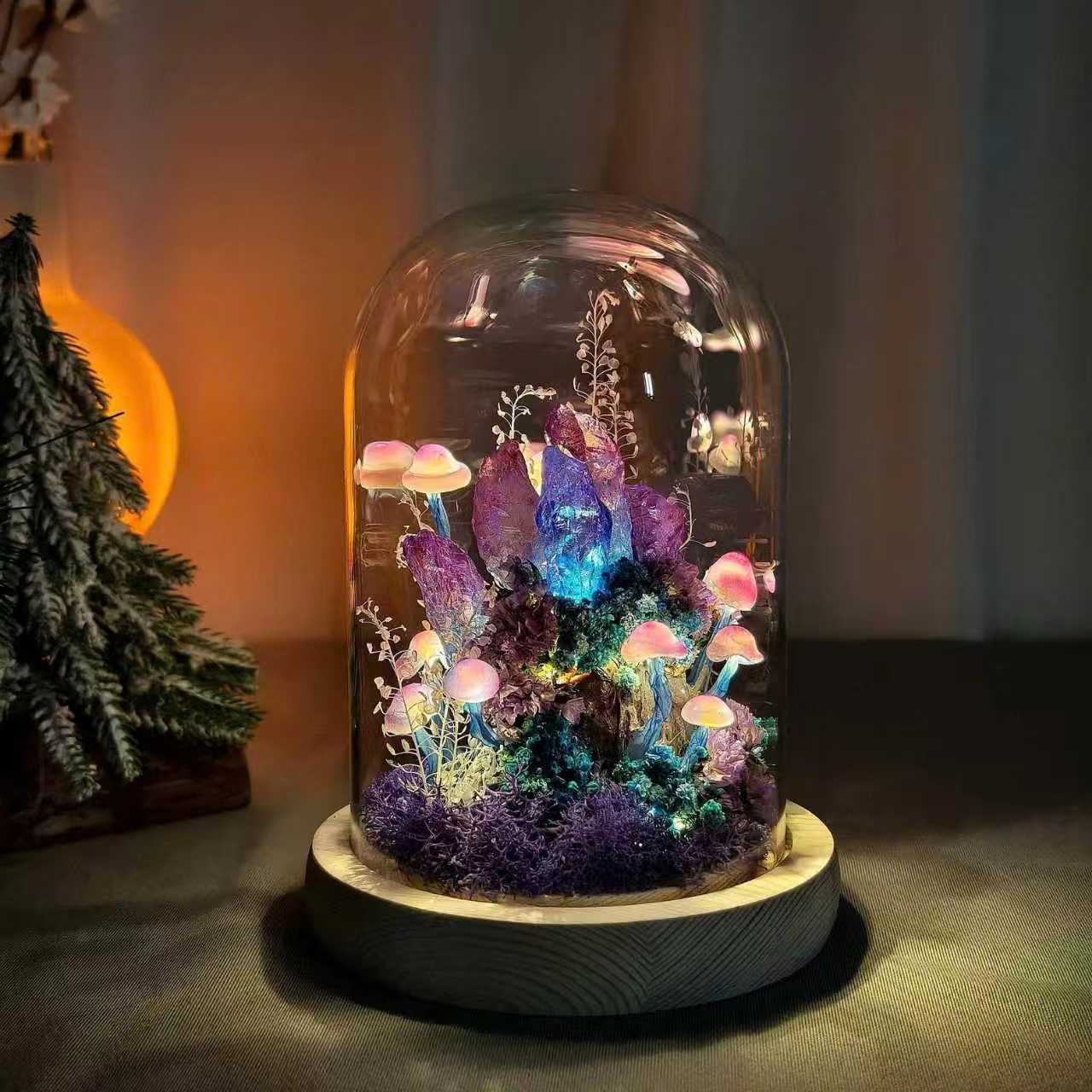 Handmade mushroom lamp