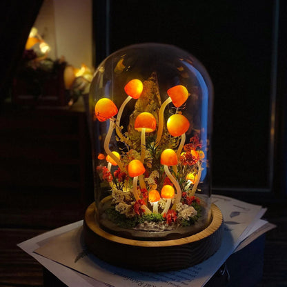 Handmade mushroom lamp