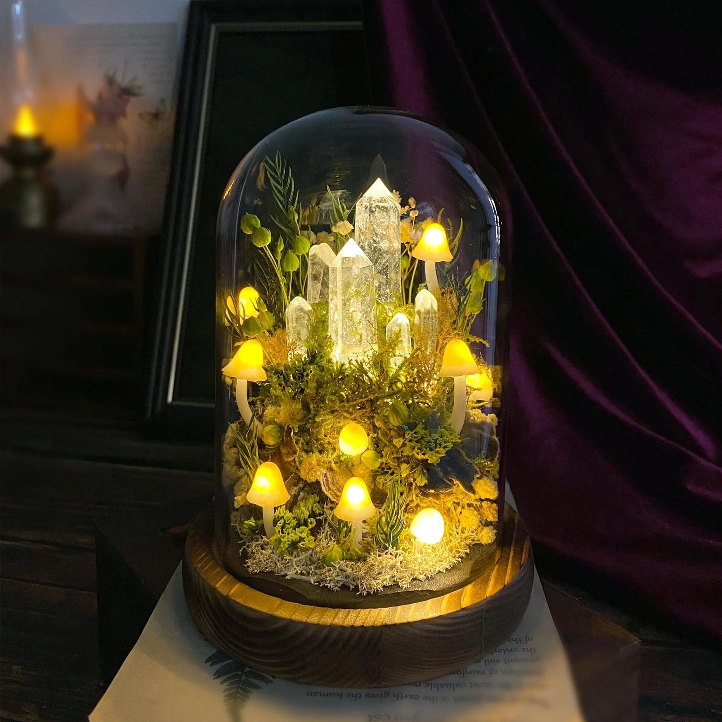 Handmade mushroom lamp