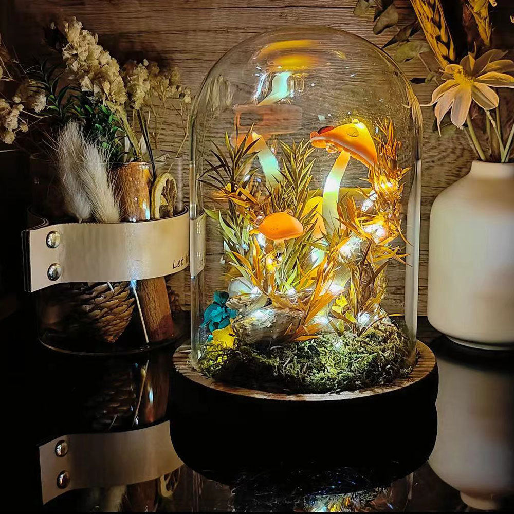 Handmade mushroom lamp