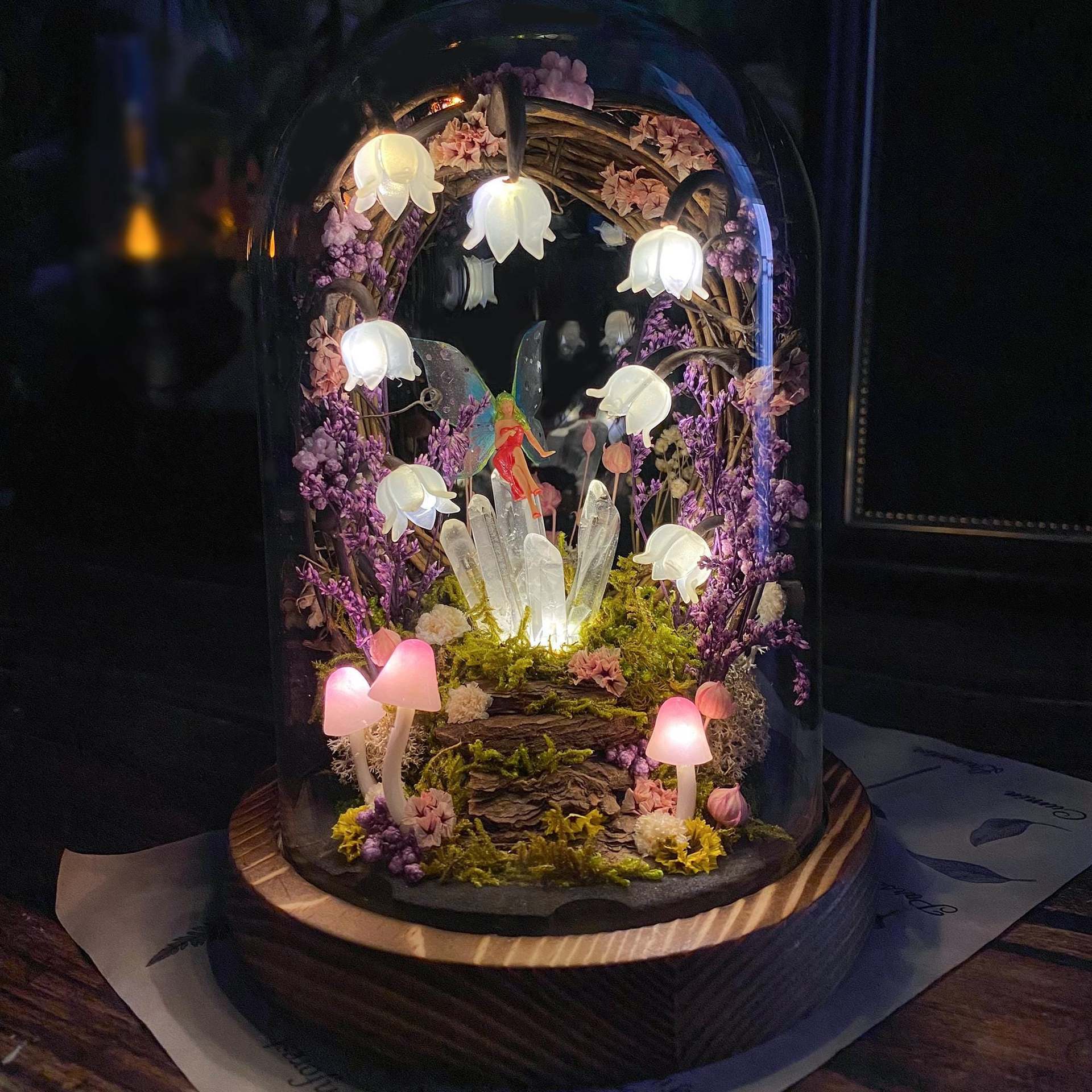 Handmade mushroom lamp