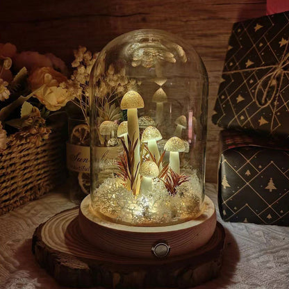 Handmade mushroom lamp