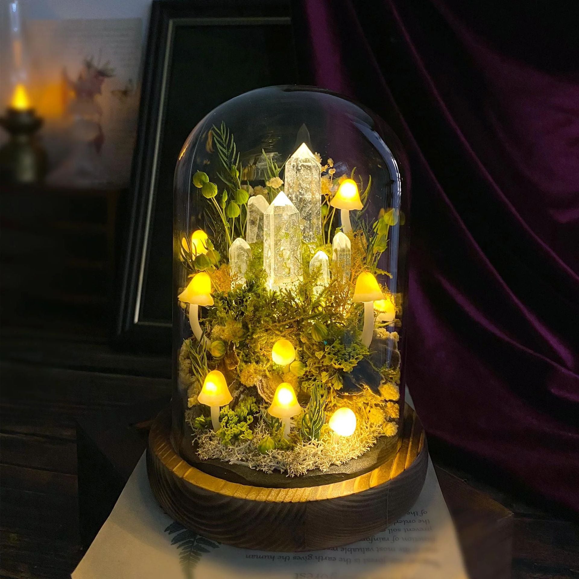 Handmade mushroom lamp