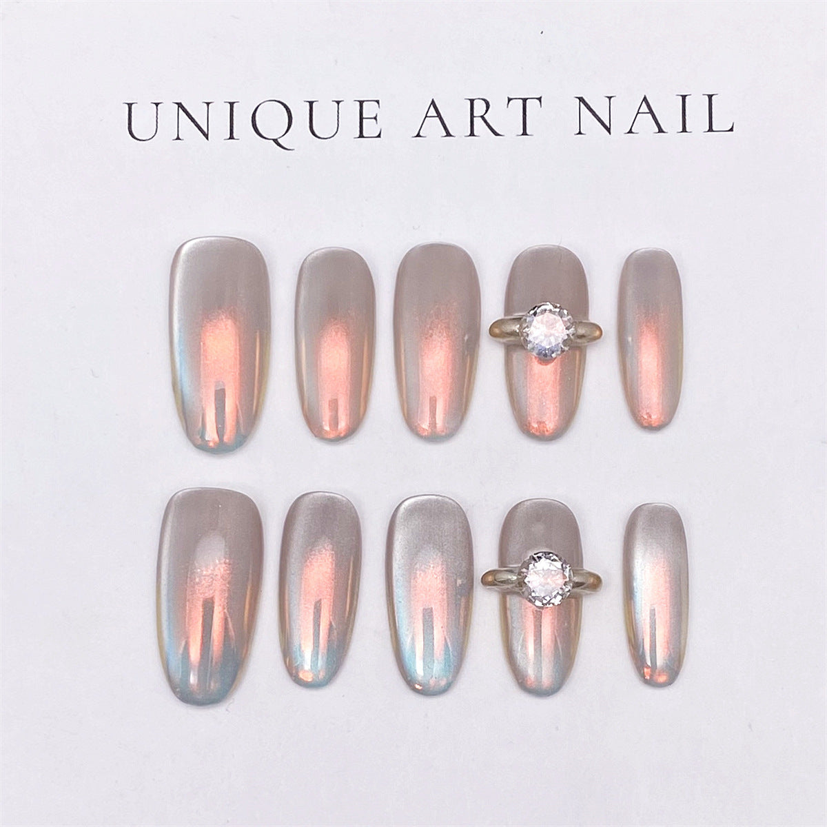 Handmade Nail Stickers with Cat Eye