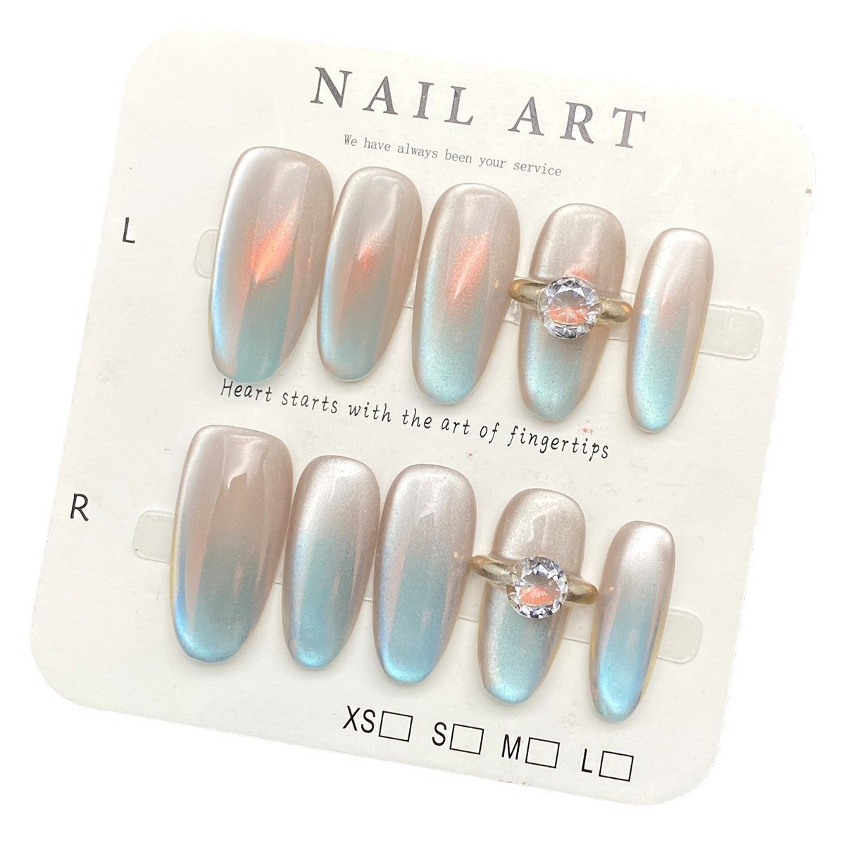 Handmade Nail Stickers with Cat Eye