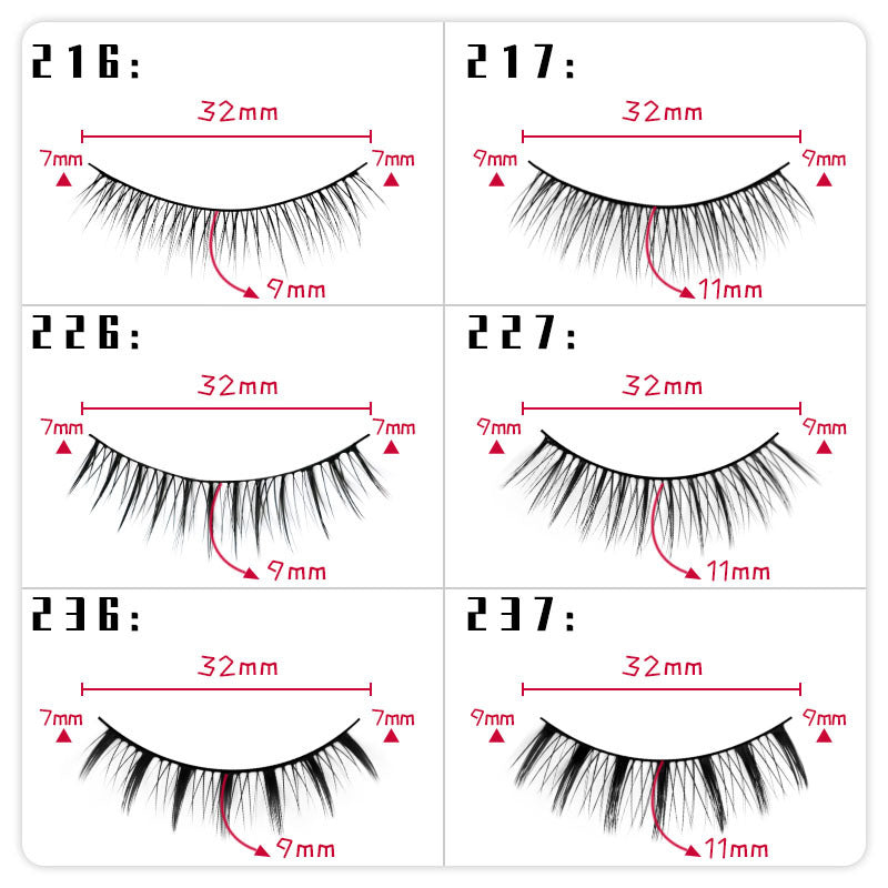 Handmade Natural False Eyelashes Cotton Stem