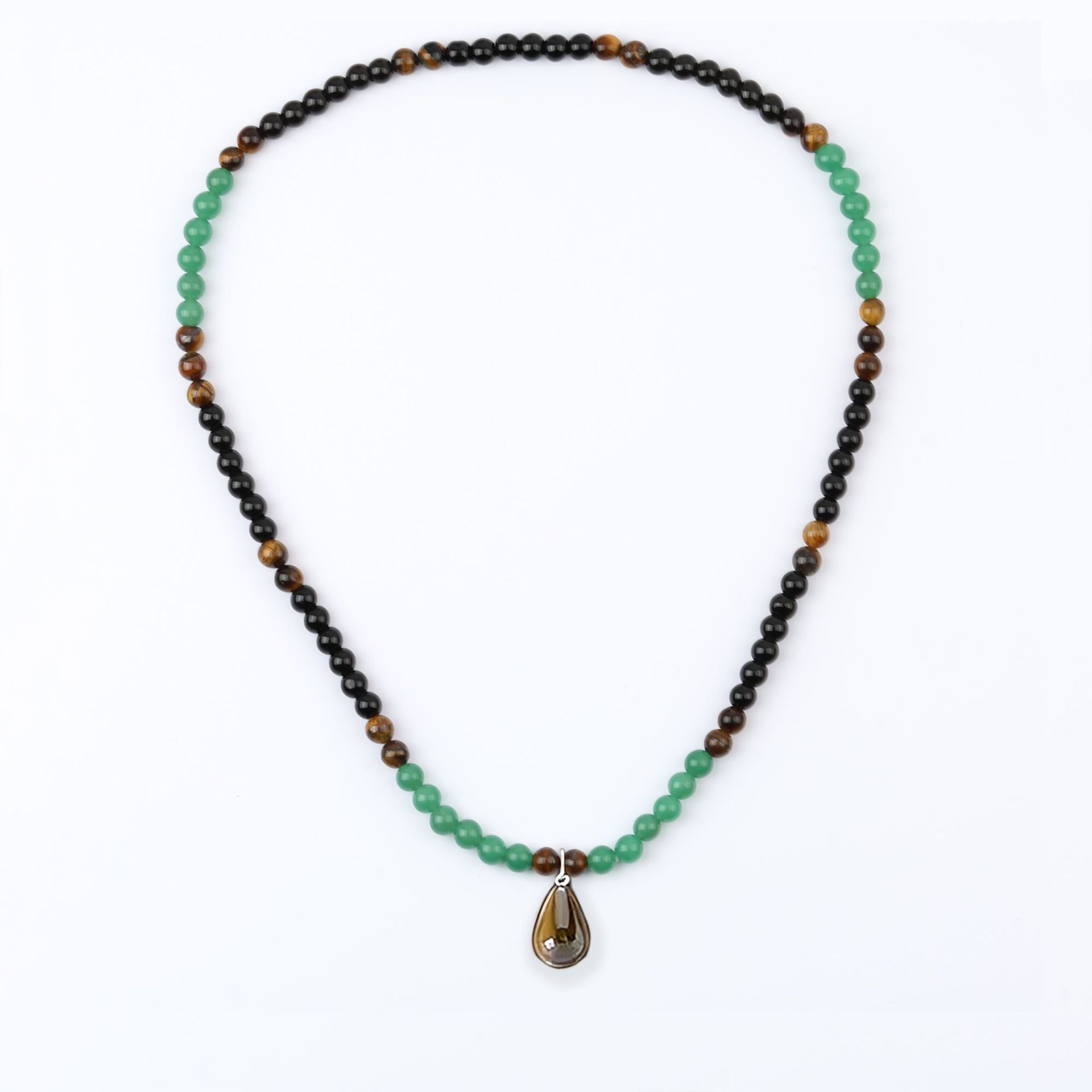 Handmade Natural Stone Bead Necklace for Men