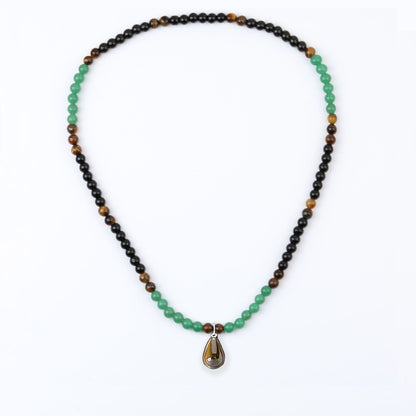 Handmade Natural Stone Bead Necklace for Men