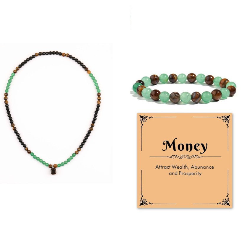 Handmade Natural Stone Bead Necklace for Men