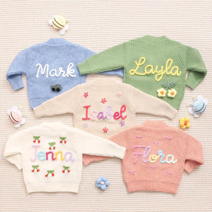 Handmade Personalized Baby Knit Cardigan