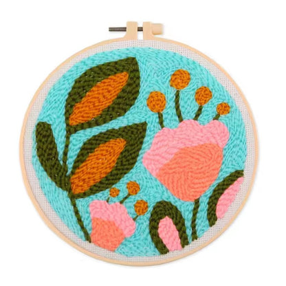 Handmade Punch Needle Embroidery Kit with Landscape Design