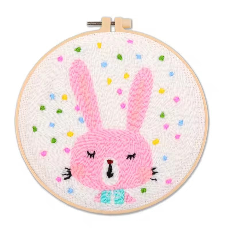 Handmade Punch Needle Embroidery Kit with Landscape Design