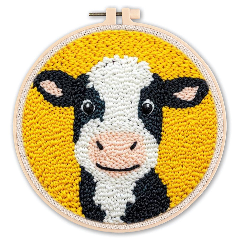 Handmade Punch Needle Embroidery Kit with Landscape Design