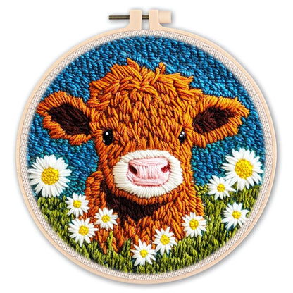Handmade Punch Needle Embroidery Kit with Landscape Design