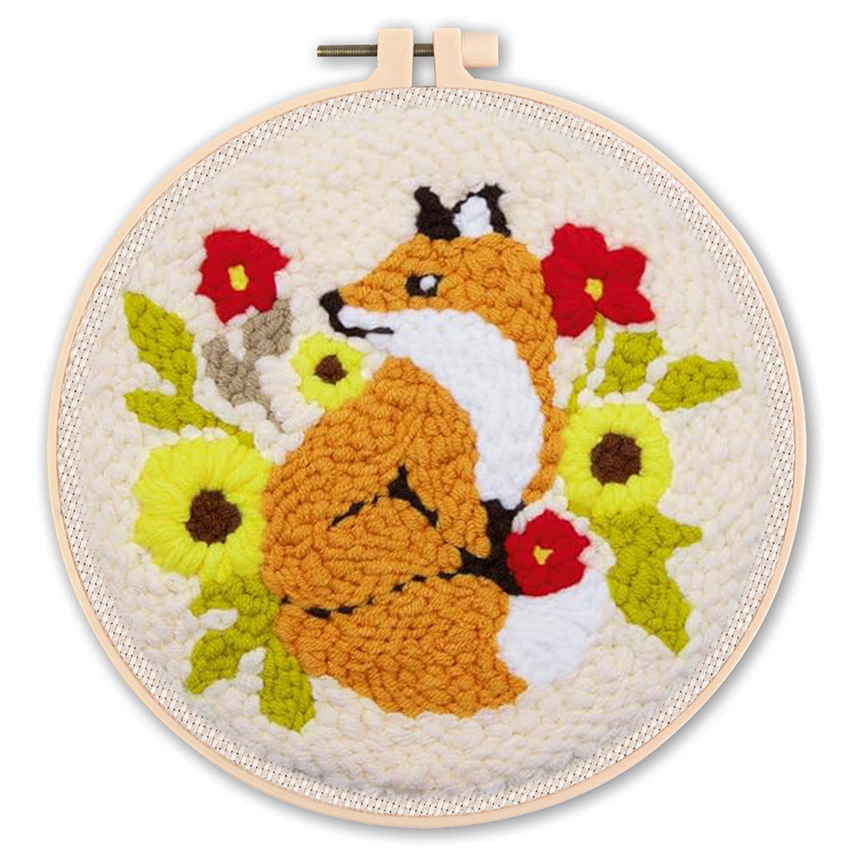 Handmade Punch Needle Embroidery Kit with Landscape Design
