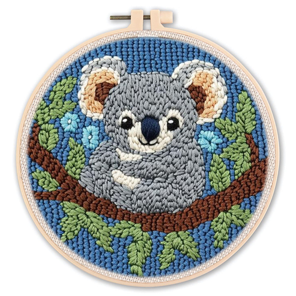Handmade Punch Needle Embroidery Kit with Landscape Design