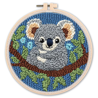 Handmade Punch Needle Embroidery Kit with Landscape Design