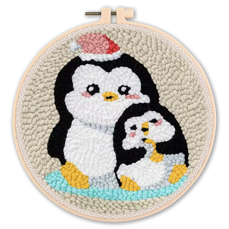 Handmade Punch Needle Embroidery Kit with Landscape Design
