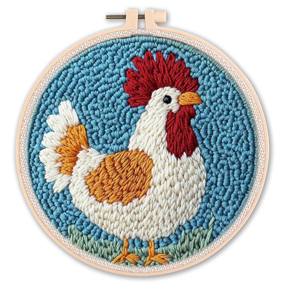 Handmade Punch Needle Embroidery Kit with Landscape Design