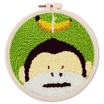 Handmade Punch Needle Embroidery Kit with Landscape Design