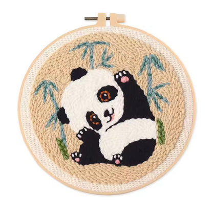 Handmade Punch Needle Embroidery Kit with Landscape Design