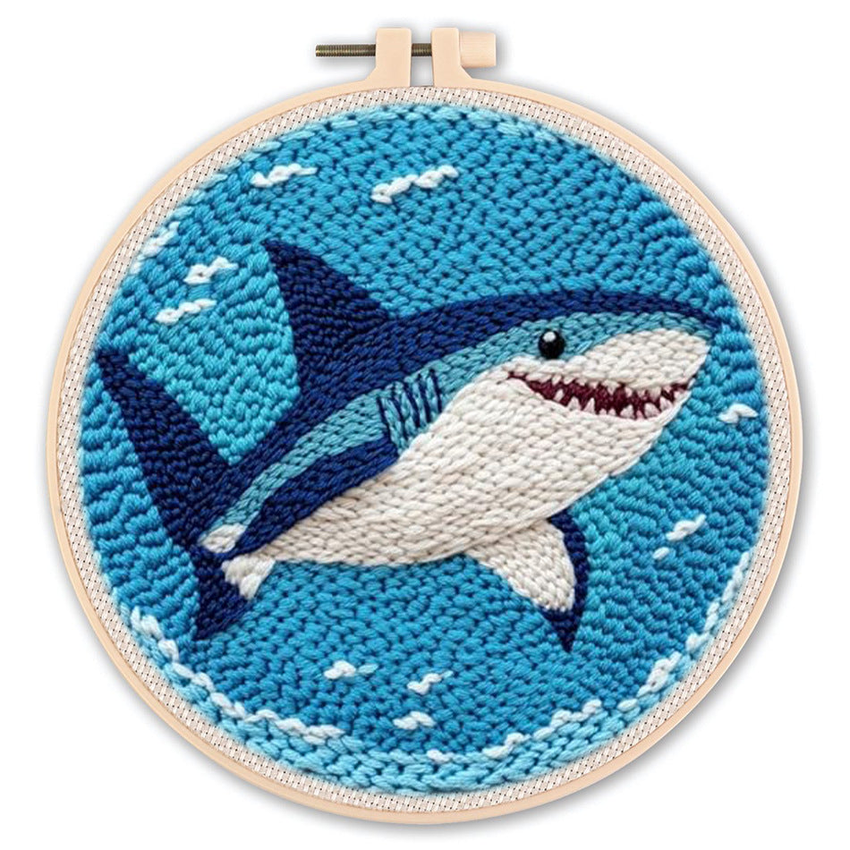 Handmade Punch Needle Embroidery Kit with Landscape Design