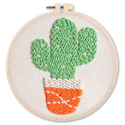 Handmade Punch Needle Embroidery Kit with Landscape Design