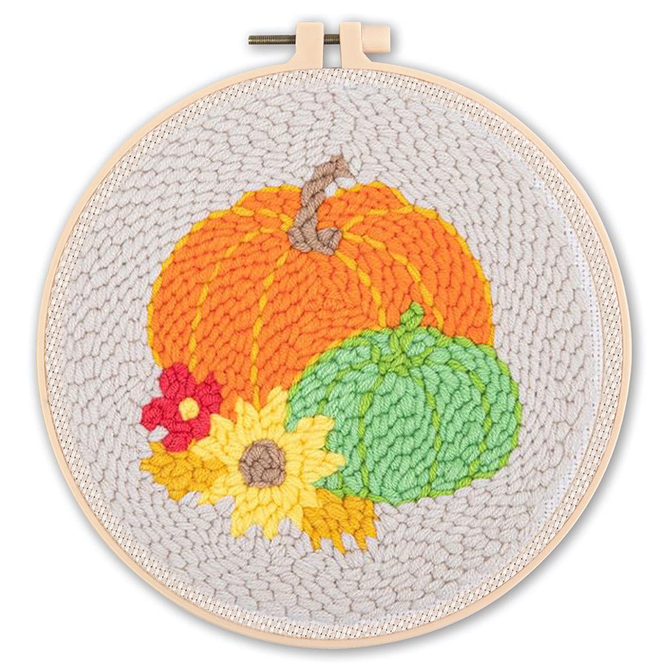 Handmade Punch Needle Embroidery Kit with Landscape Design