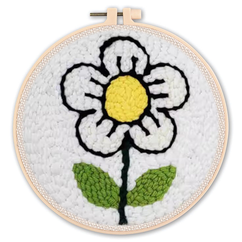 Handmade Punch Needle Embroidery Kit with Landscape Design
