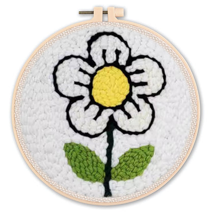 Handmade Punch Needle Embroidery Kit with Landscape Design
