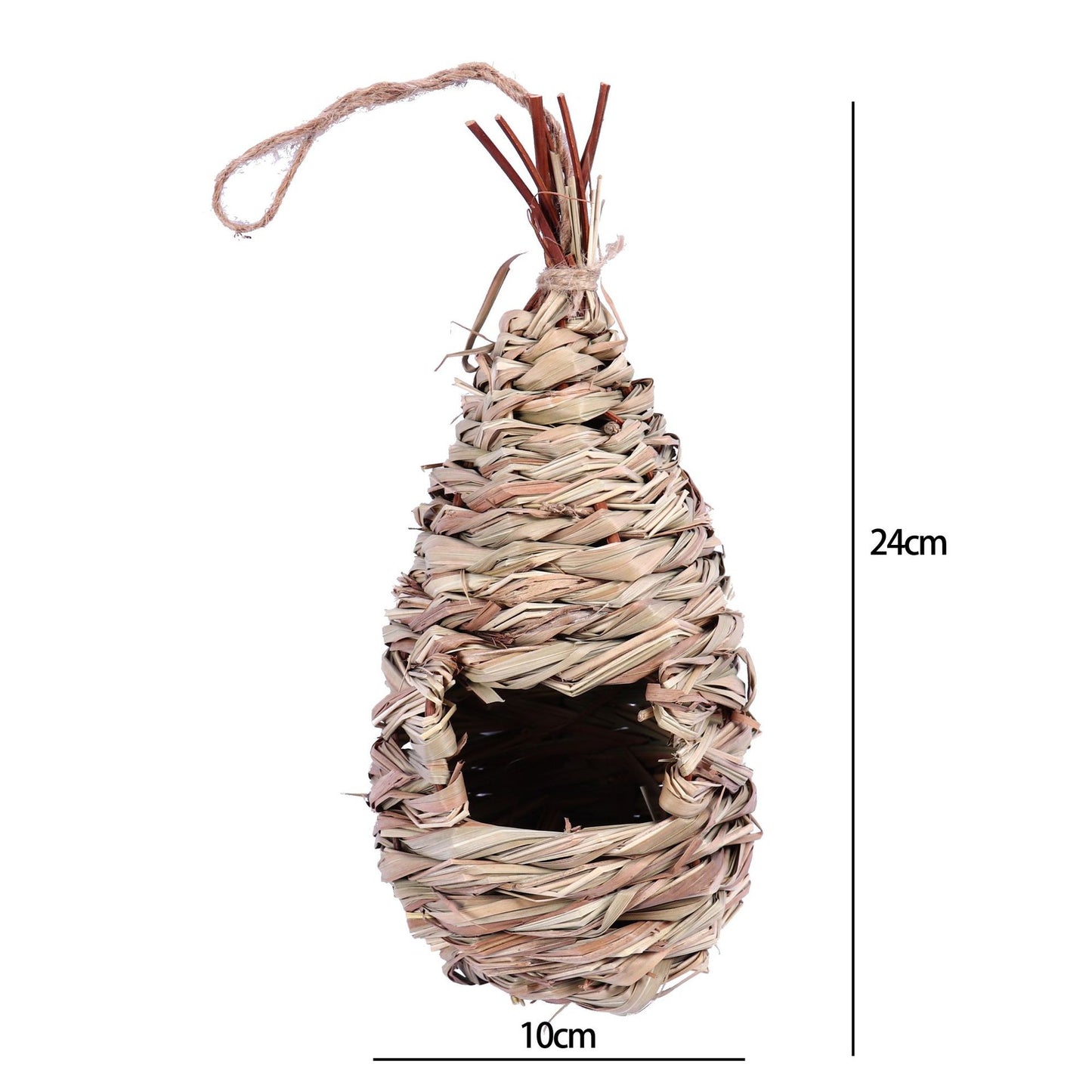 Handmade Reed Bird House Garden Decoration