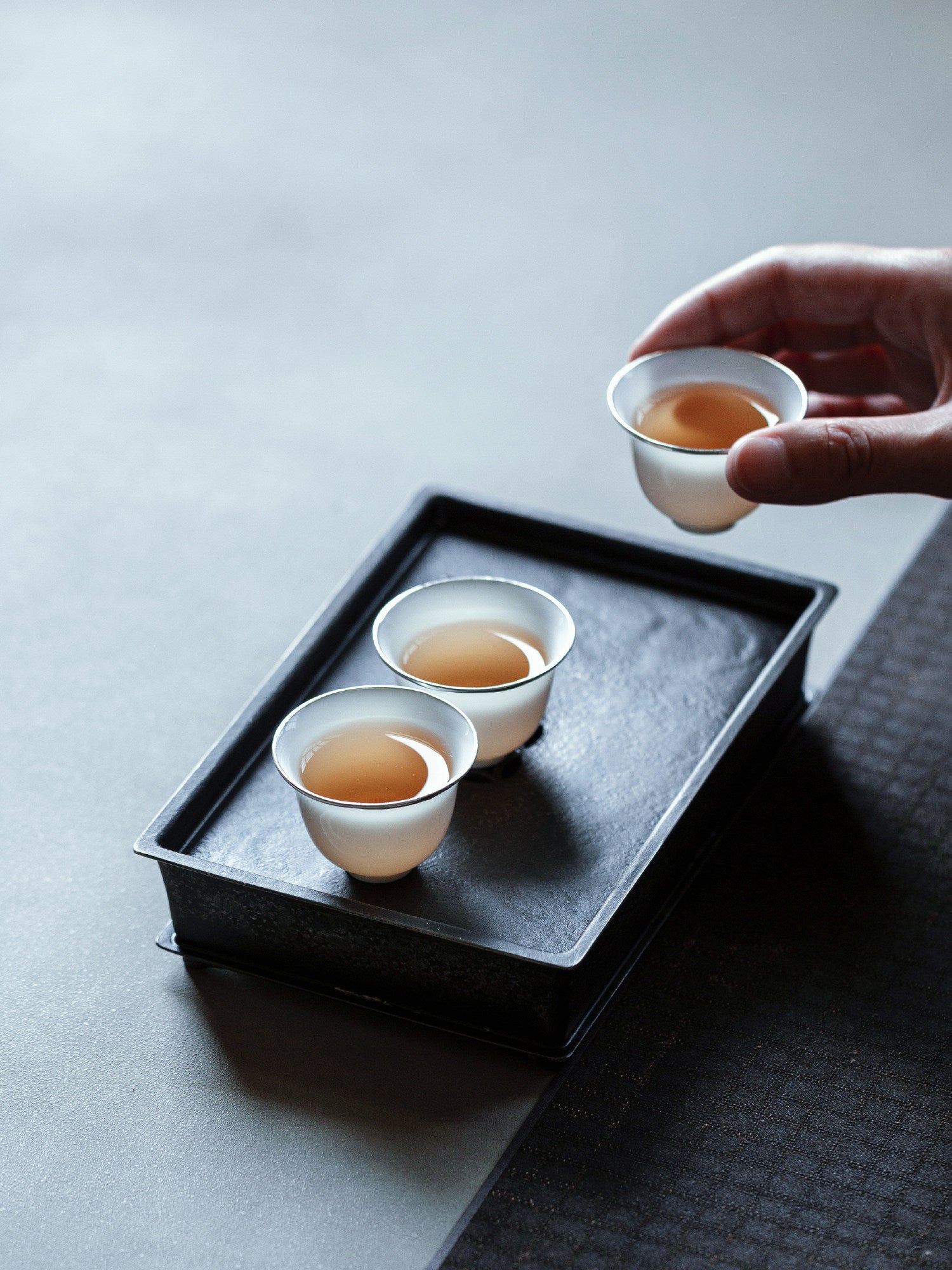 Handmade Silver Rim Mini Tea Cup