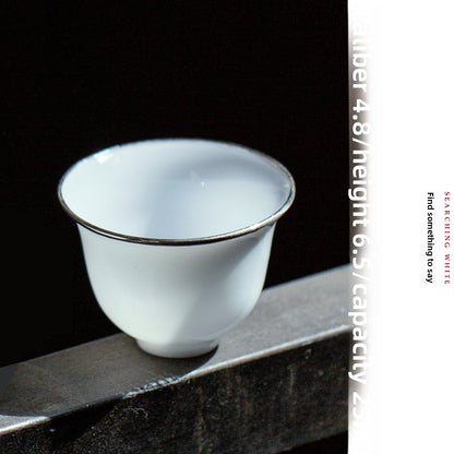 Handmade Silver Rim Mini Tea Cup