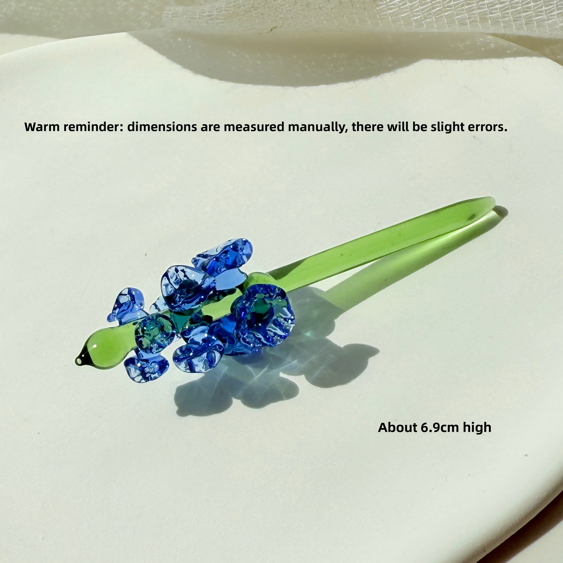 Handmade Simulated Glass Flower Ornament