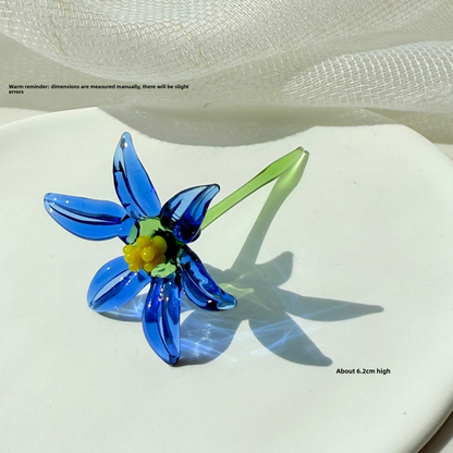Handmade Simulated Glass Flower Ornament