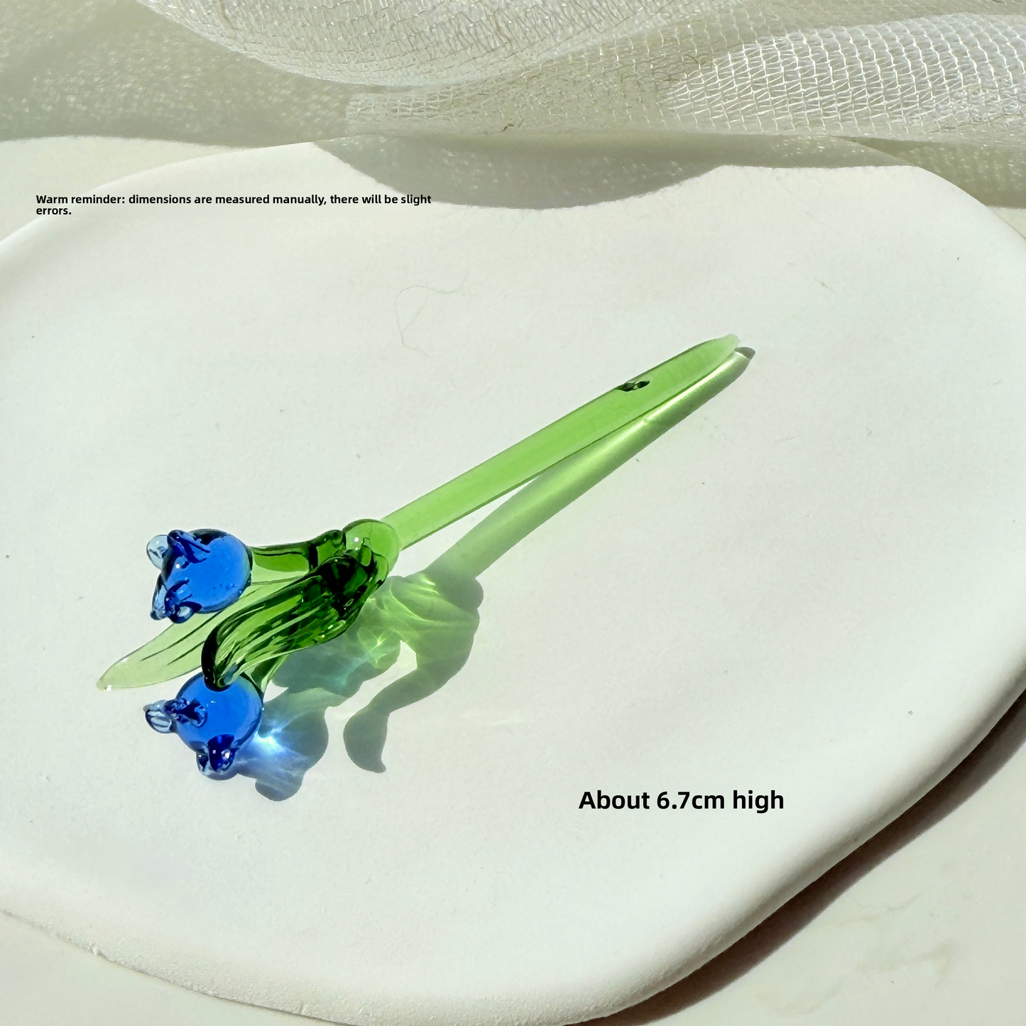 Handmade Simulated Glass Flower Ornament