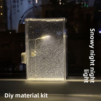 Handmade Snow Scene DIY Night Light with Materials