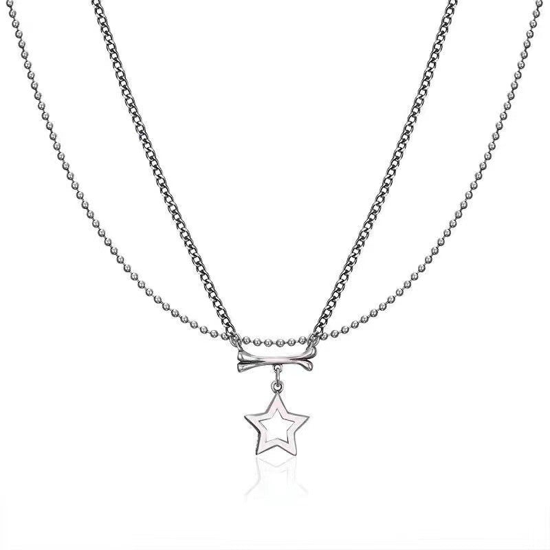 Handmade Star Design Double Layer Necklace