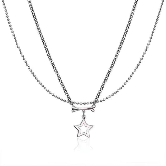 Handmade Star Design Double Layer Necklace
