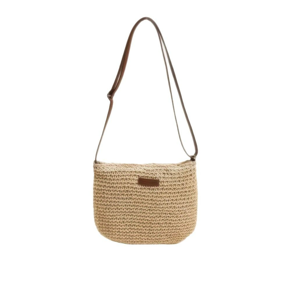 Handmade Straw Crossbody Bag