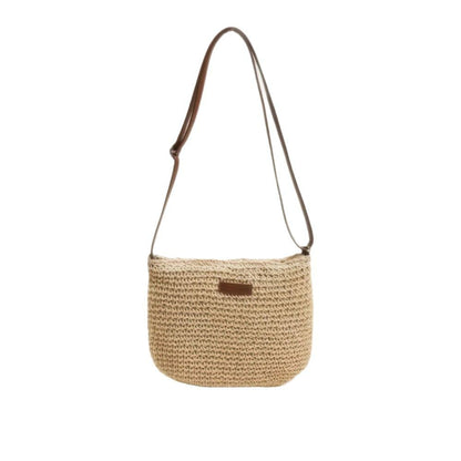 Handmade Straw Crossbody Bag