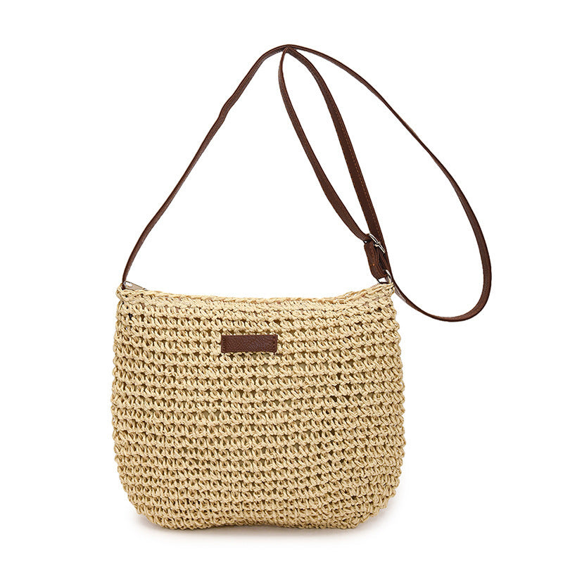 Handmade Straw Crossbody Bag