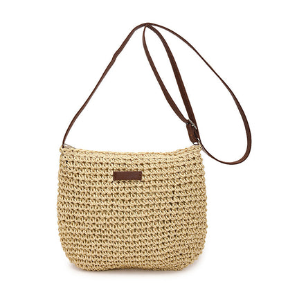 Handmade Straw Crossbody Bag