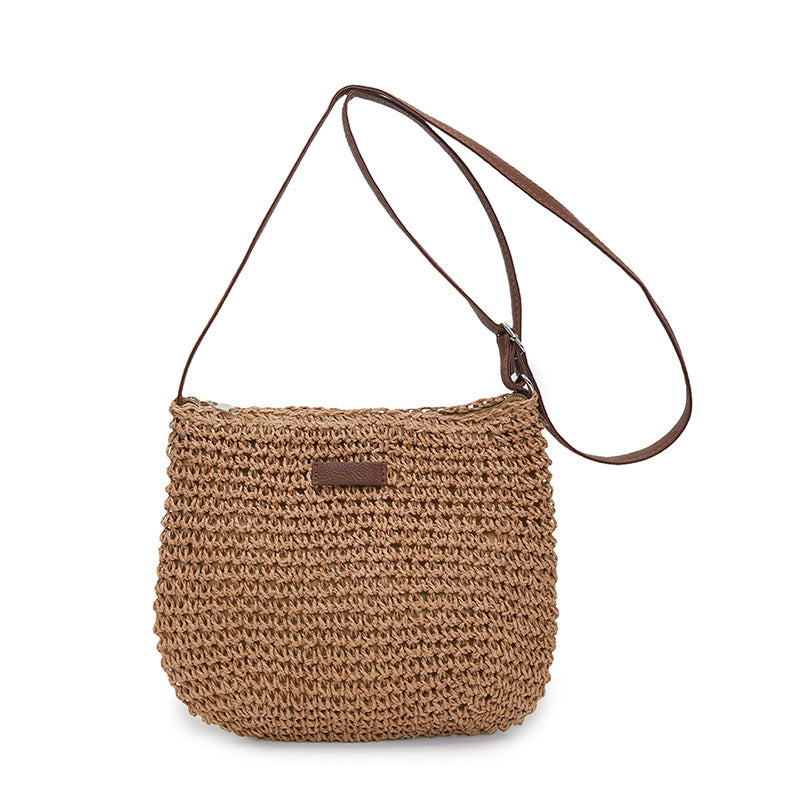 Handmade Straw Crossbody Bag