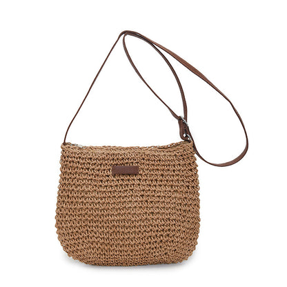Handmade Straw Crossbody Bag