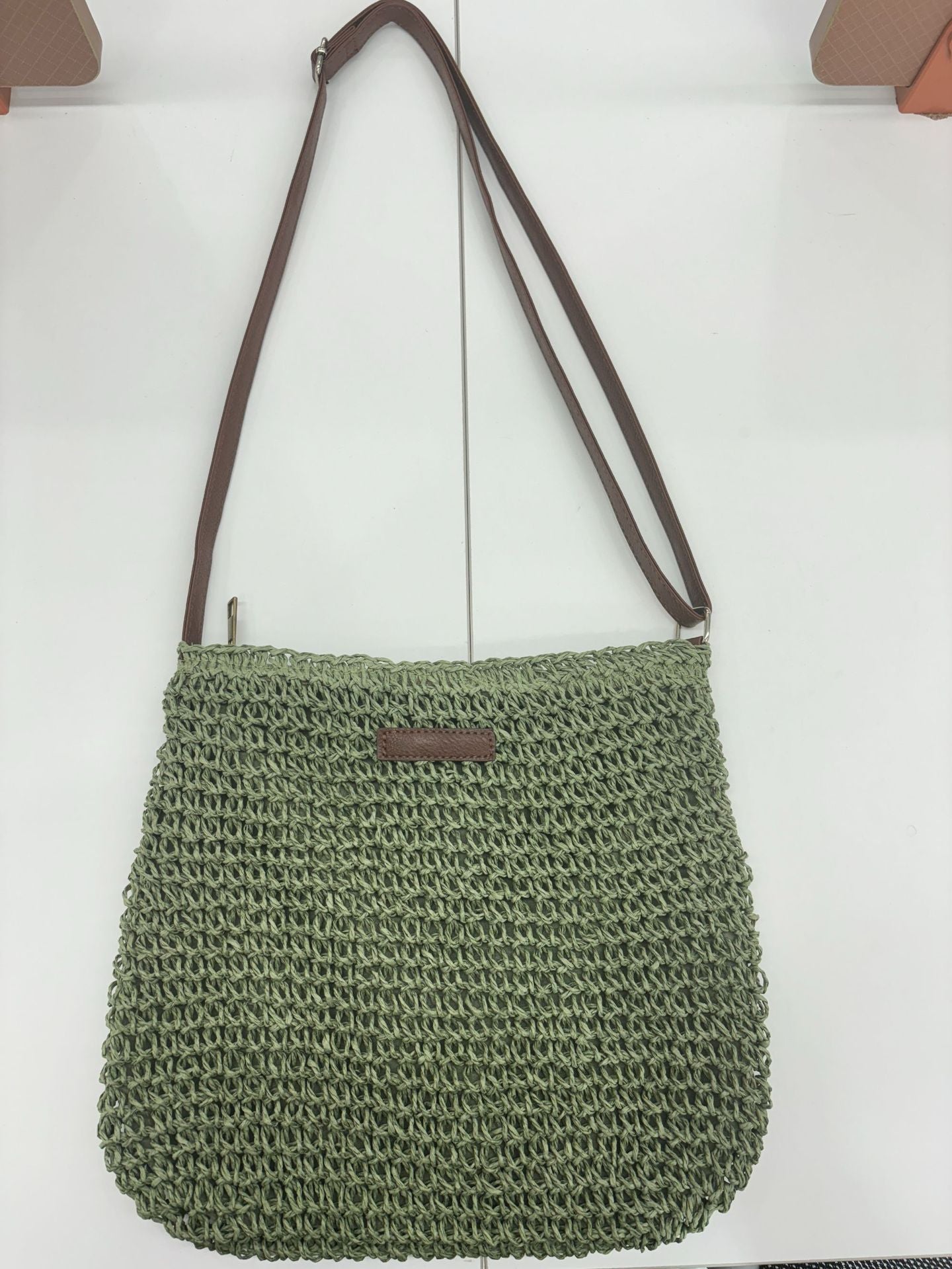 Handmade Straw Crossbody Bag