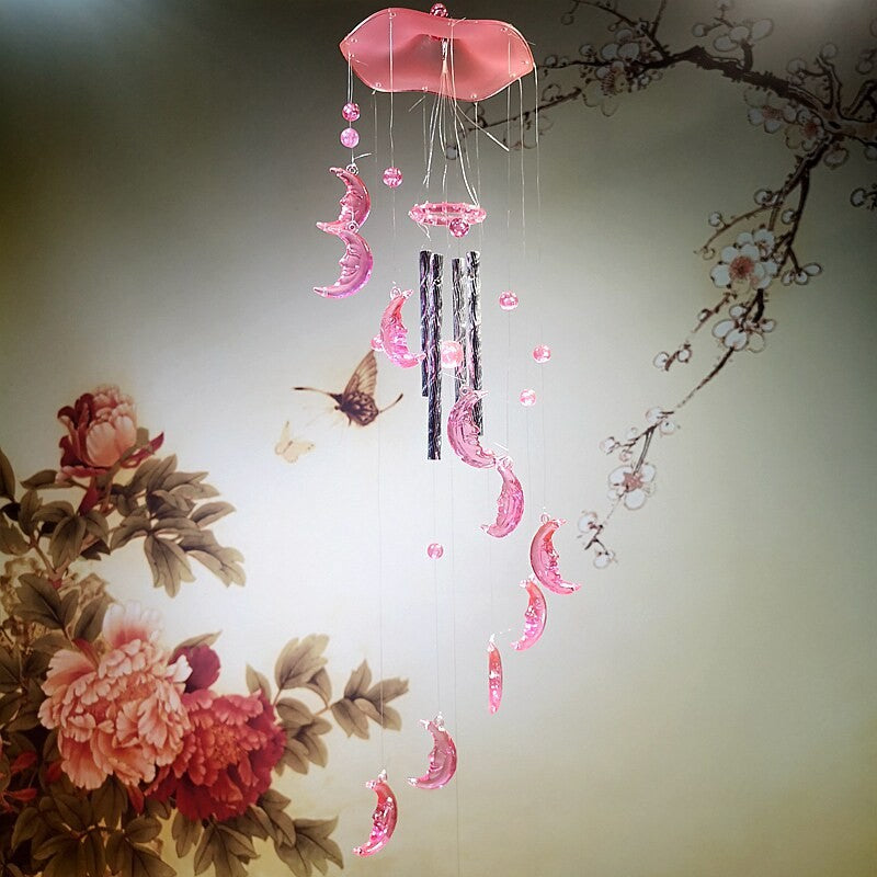 Handmade Straw Hat Wind Chime Home Decoration
