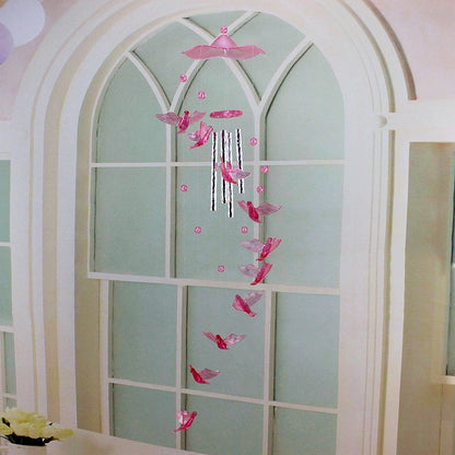 Handmade Straw Hat Wind Chime Home Decoration