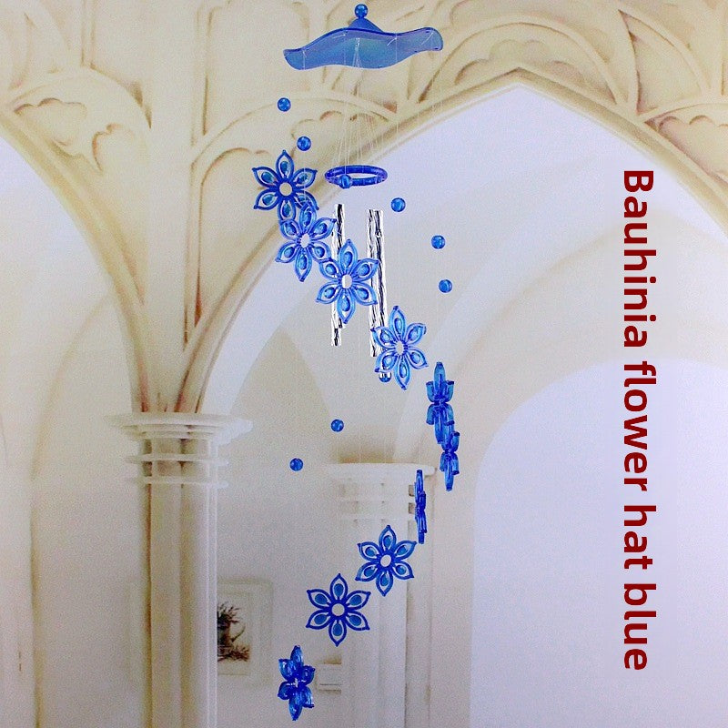 Handmade Straw Hat Wind Chime Home Decoration
